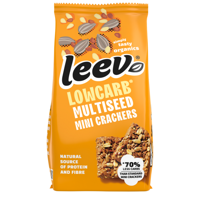 Leev Lowcarb mini krakersy wielozbożowe bio 85 Gram