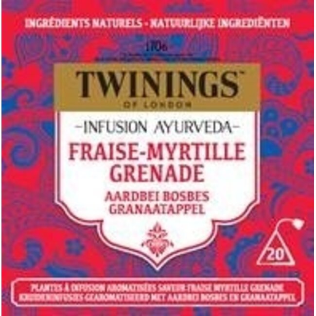 Twinings Ayurveda truskawka borówka granat 20 torebek