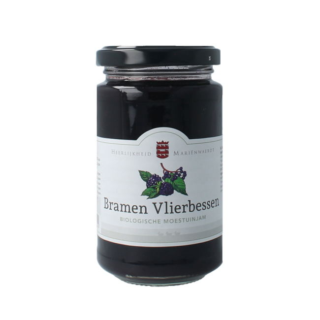 Confiture du potager Marienwaerdt mûres et baies de sureau bio 250 g