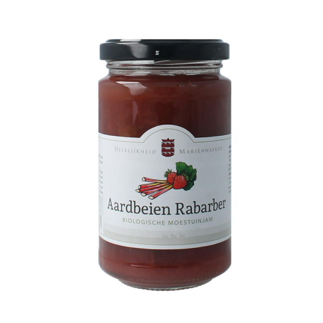 Marienwaerdt Confiture du potager rhubarbe fraise bio 250 g