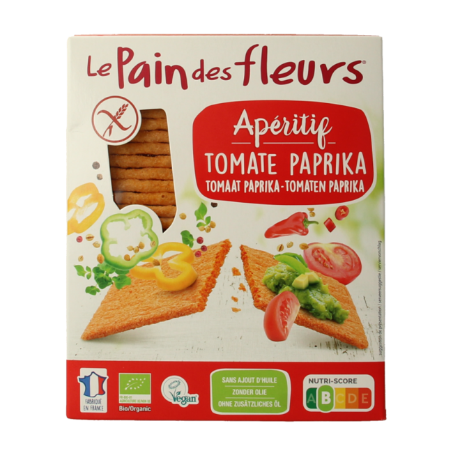 Cracker Aperitivo Pain Des Fleurs Pomodoro/Paprica Bio 150 Grammi