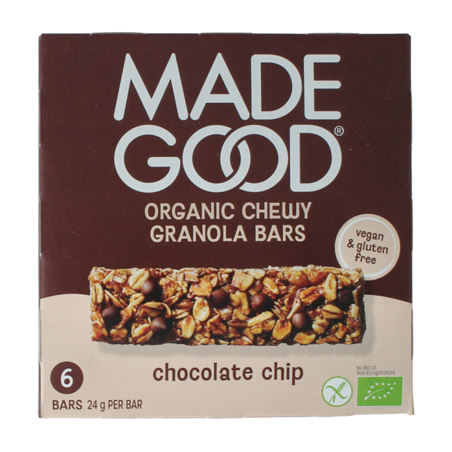 Made Good Barre de céréales pépites de chocolat 24 grammes bio 6 Pièces