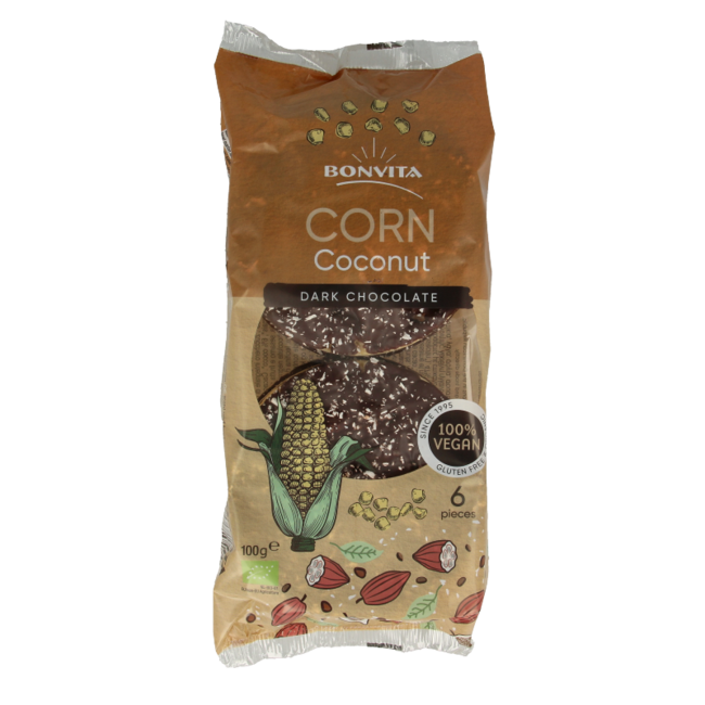 Tortita de maíz bio con coco Bonvita Premium 100 g