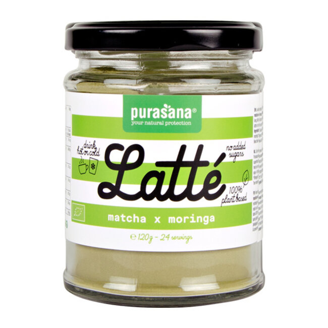 Purasana Organic Vegan Matcha Moringa Latte 120g