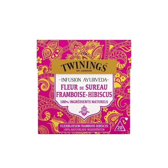 Twinings Ayurveda flor de saúco frambuesa hibisco 20 bolsitas