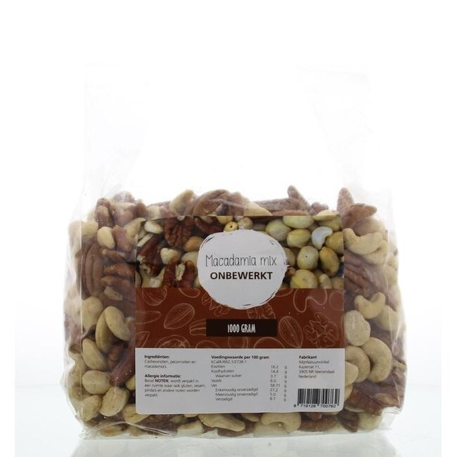 Mélange de macadamia nature MijnNatuurwinkel 1 kg