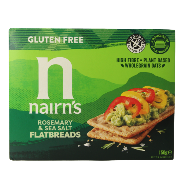 Flatbread rosemary & seasalt 150 Gram