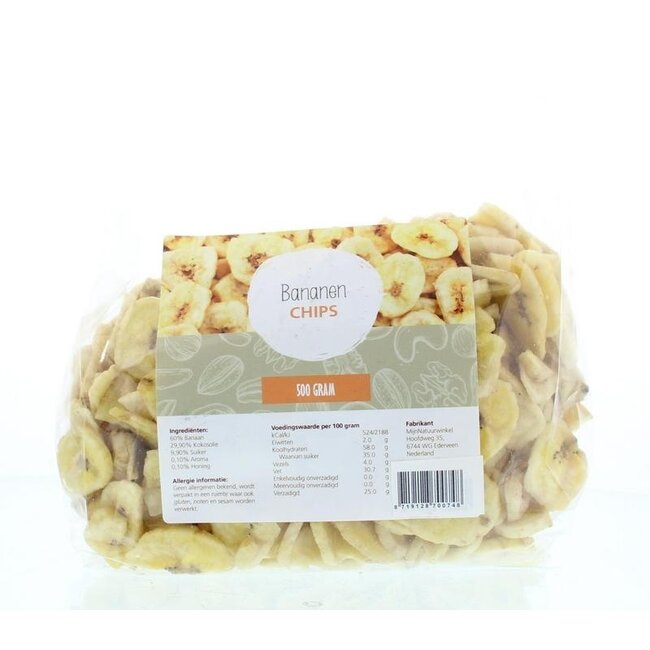 MijnNatuurwinkel Bananen chips 500 Gram