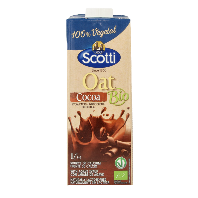Boisson à l'avoine au cacao bio Riso Scotti 1 litre