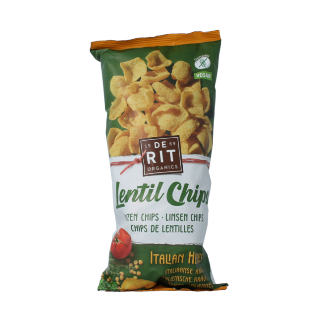 De Rit Chips di Lenticchie Erbe Italiane Bio 75 Grammi