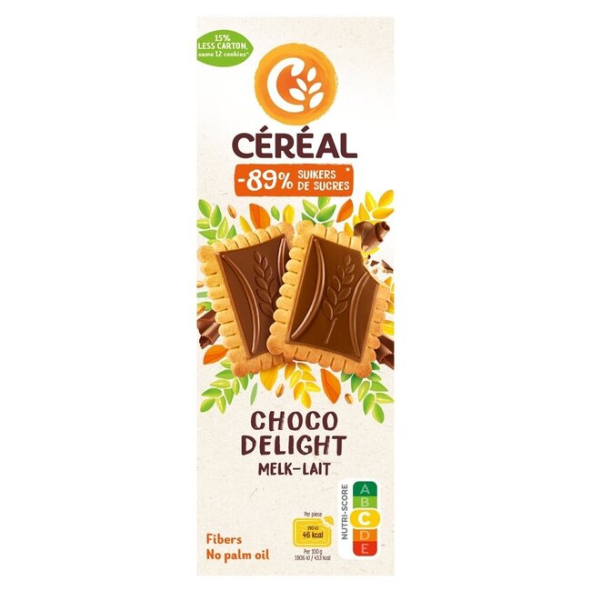 Cereal Choco Delight cioccolato al latte meno zuccheri 126 Grammi