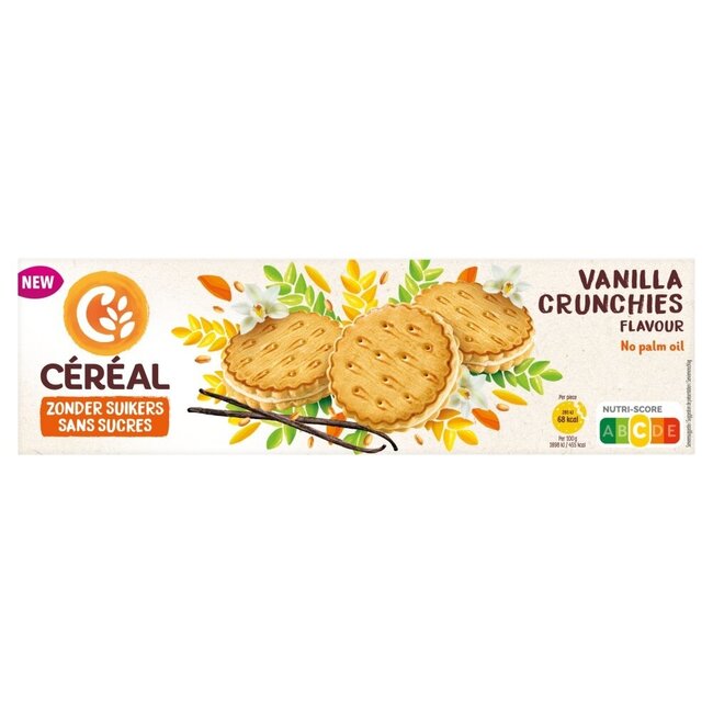 Chrupki zbożowe waniliowe bez cukru 185 Gram