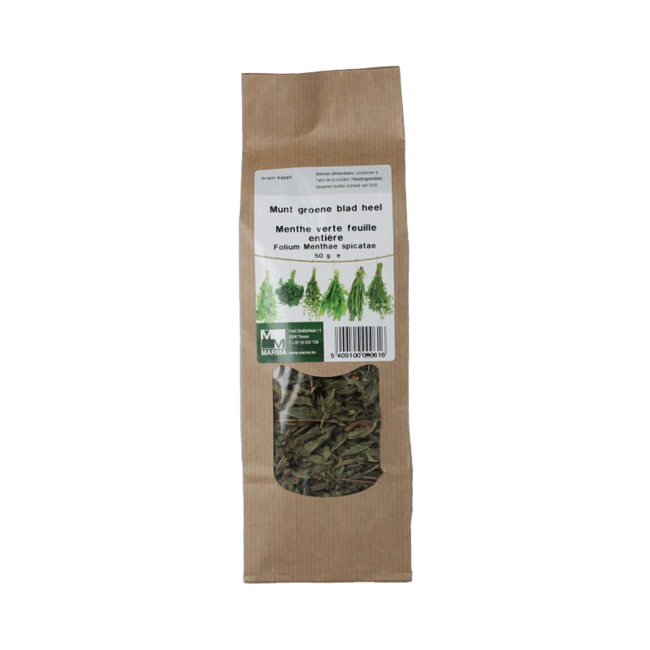 Marma Menthe verte en feuilles entières 50 g