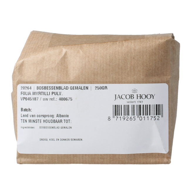 Jacob Hooy Ground Bilberry Leaf 250g