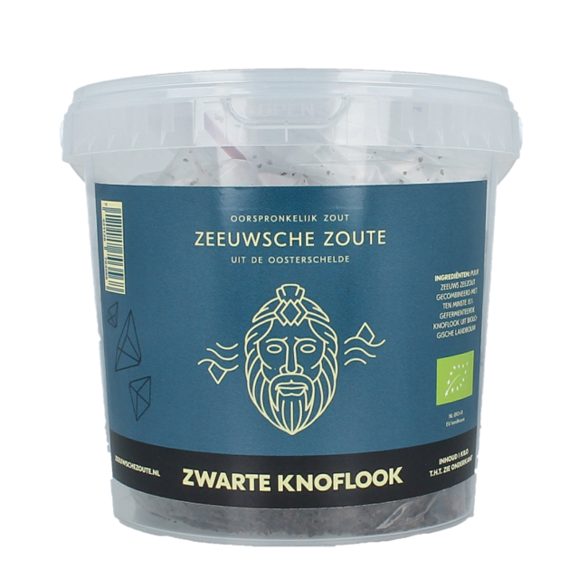 Zeeuwsche Zoute Salz mit schwarzem Knoblauch bio 1 Kilogramm