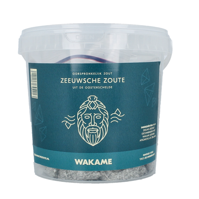 Sal con wakame Zeeuwsche Zoute en cubo de 1 kg