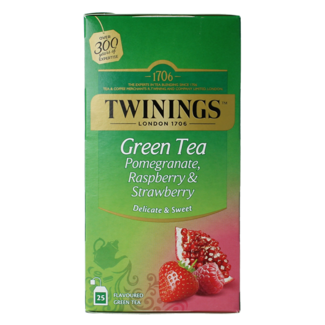 Thé vert grenade framboise fraise 25 sachets