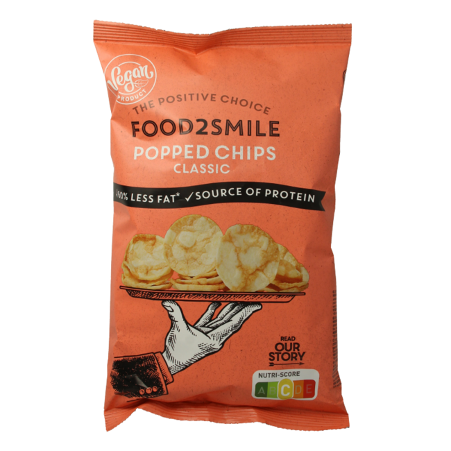 Food2Smile Popped chips classic 90 gramos