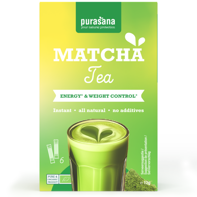Purasana Instant Matcha Grüntee Bio 12 Gramm