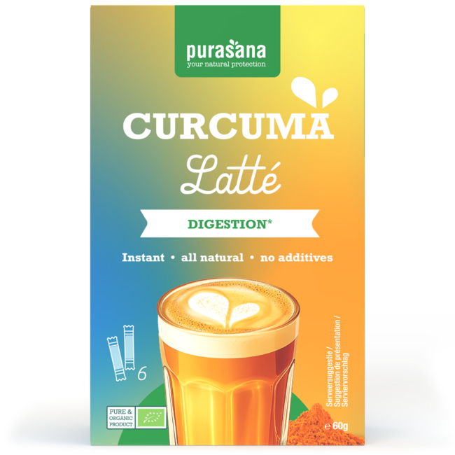 Purasana Instant curcuma latte 6x10g bio 60 Gram