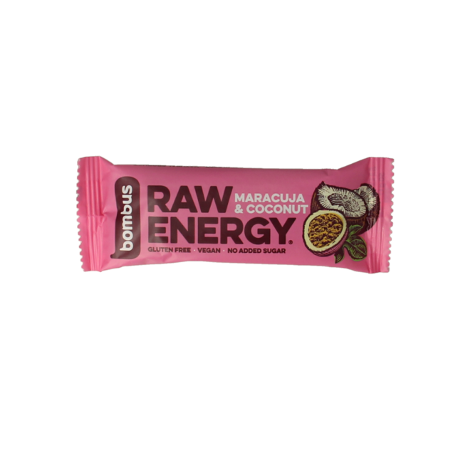 Barretta energetica Raw Bombus maracuja e cocco 50 Grammi