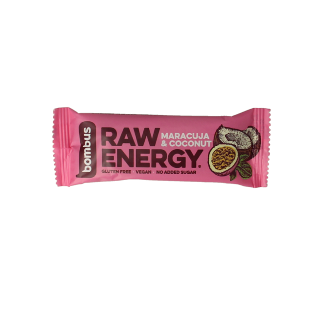 Bombus Barre énergétique crue maracuja et noix de coco 50 g