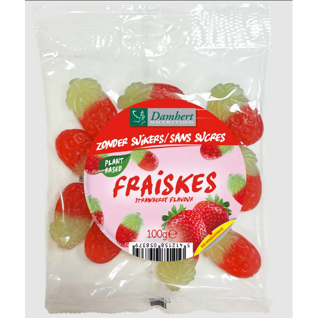 Damhert Fraiskes fragola senza zuccheri 100 Grammi