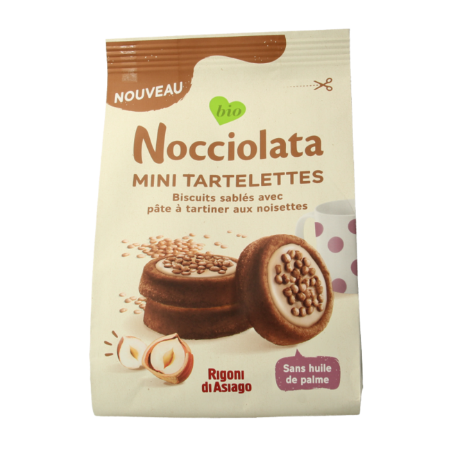 Rigoni Di Asiago Nocciolata bianca tartlets bio 250 gram