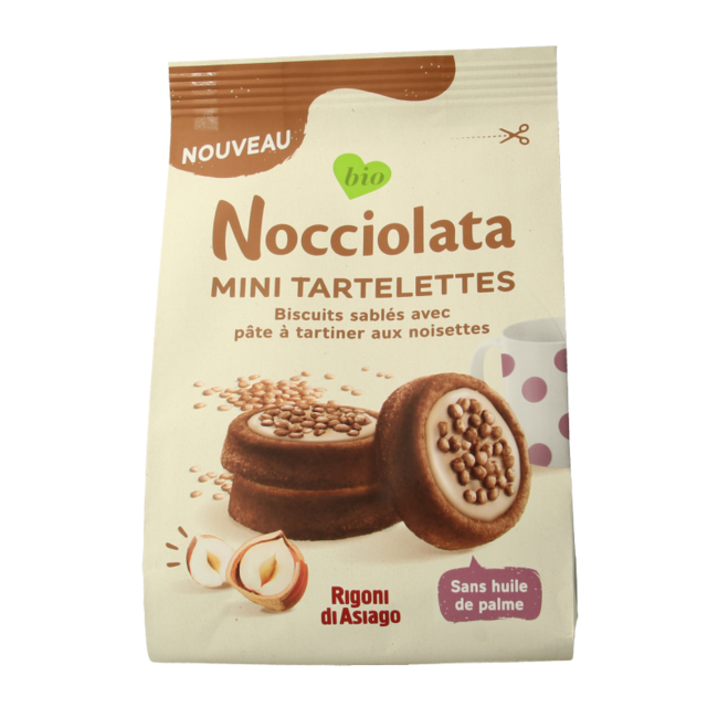 Rigoni Di Asiago Tartellette Nocciolata Bianca Bio 250 Grammi