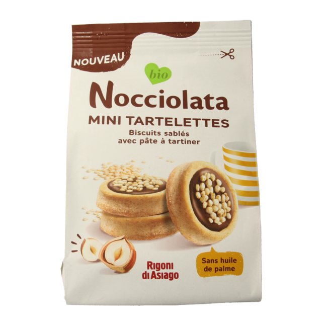 Tartaletas biológicas Nocciolata Rigoni Di Asiago 250 g