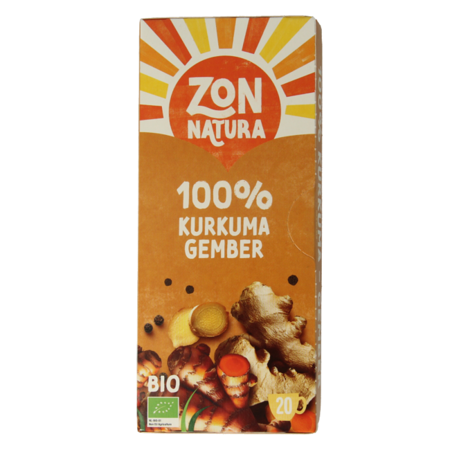 Kurkuma-Ingwer 100% Bio-Tee, 20 Beutel