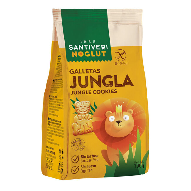 Ciasteczka Santiveri Jungle naturalne bezglutenowe 100 Gram