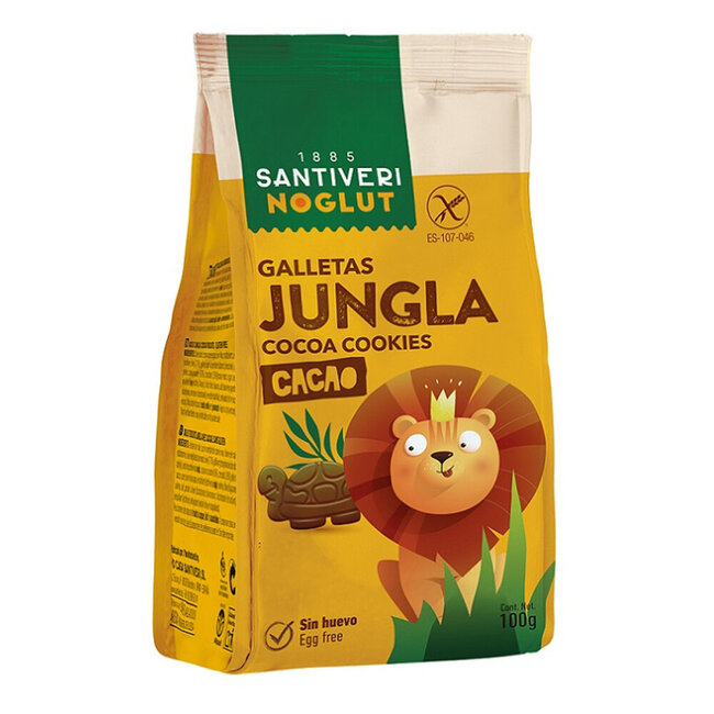 Galletas Santiveri Jungle cacao sin gluten 100 g