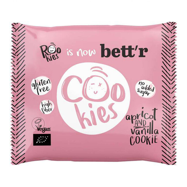 Rookies Cookie apricot & vanilla glutenvrij bio 40 Gram