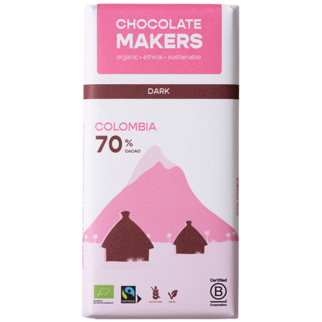 Chocolatemakers Pure delight 70% puur bio 80 Gram
