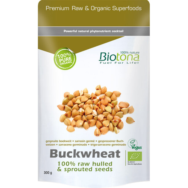 Buckwheat raw hulled & sprouted seeds bio 300 Gram