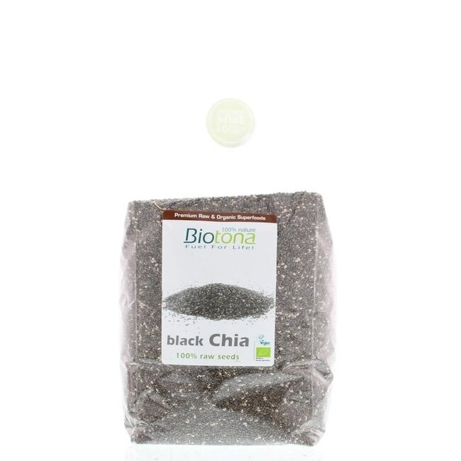 Biotona Black chia raw seeds bio 1 Kilogram