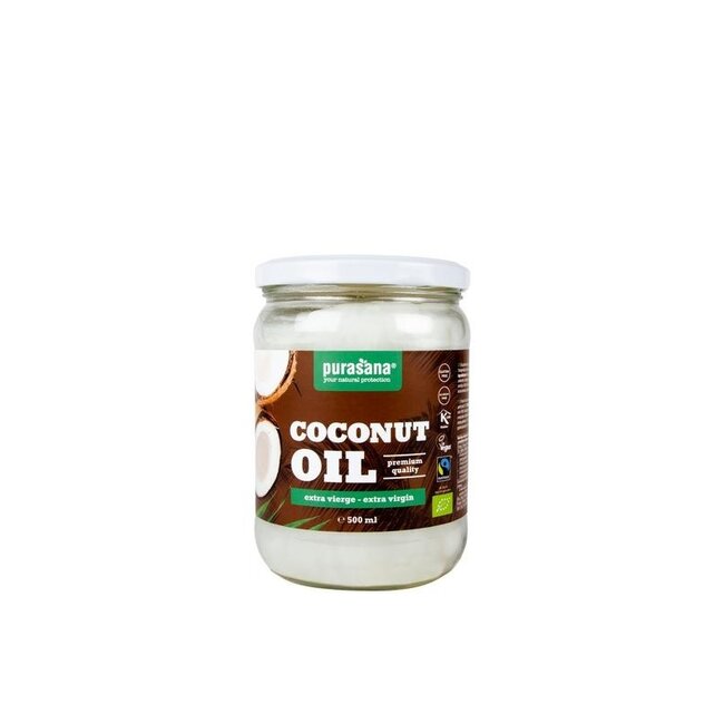 Huile de coco Purasana extra vierge bio 500 ml