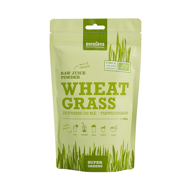 Purasana Organic Wheatgrass Juice Powder 200g