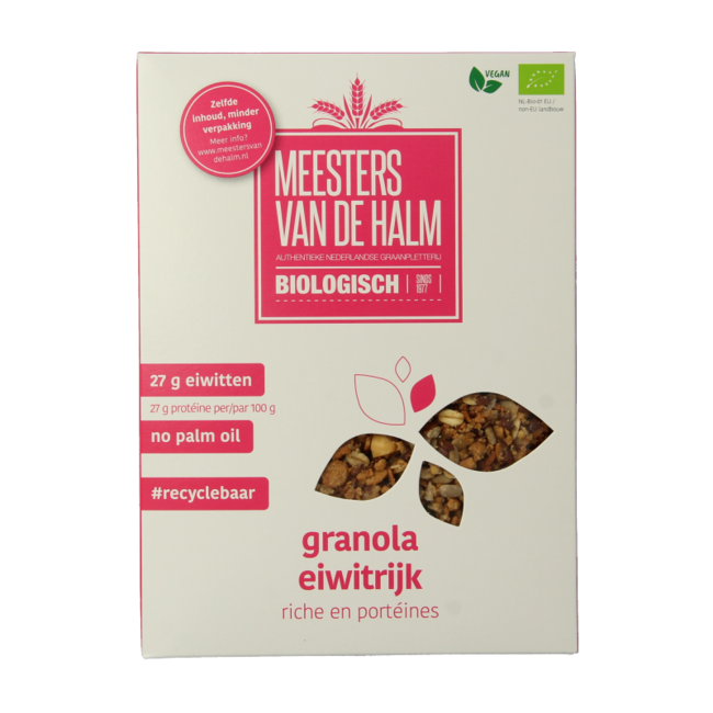 Granola Biologica Ricca di Proteine De Halm 350 Grammi