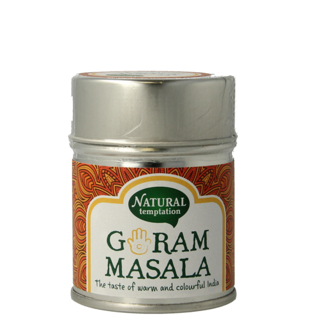 Garam masala tin natural spices organic 50g