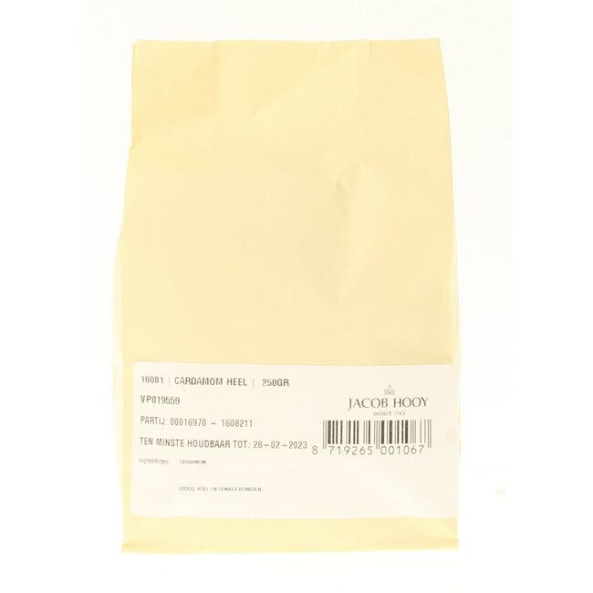 Jacob Hooy Semillas de Cardamomo Enteras 250 Gramos