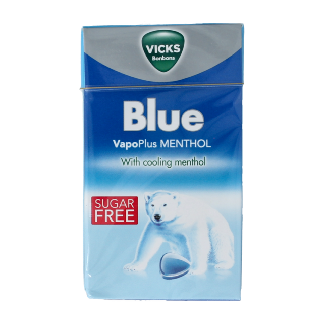 Vicks Blue mentolo senza zucchero scatola 40 Grammi