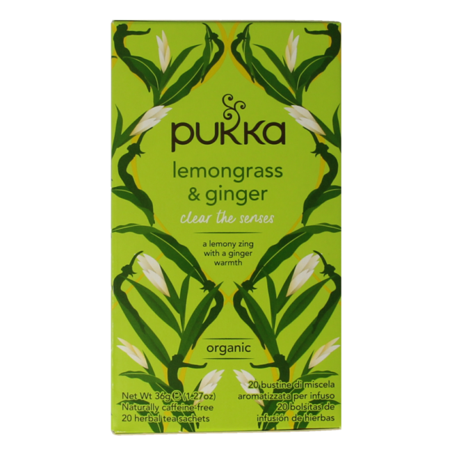 Thé citronnelle et gingembre bio 20 sachets