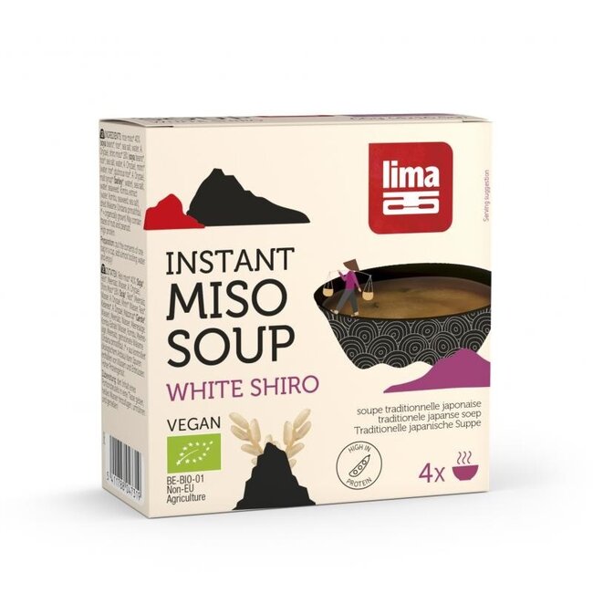 Instant Miso Suppe Weiß Shiro 4 x 16,5 Gramm Bio 66 Gramm
