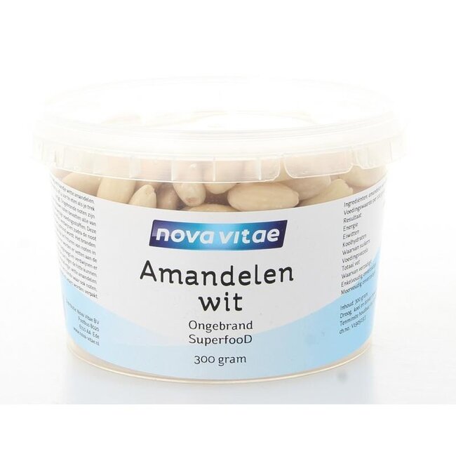 Nova Vitae Amandes blanches crues non torréfiées 300 Grammes