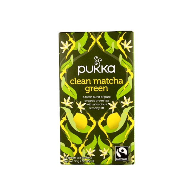 Czysta zielona herbata matcha bio Pukka, 20 torebek