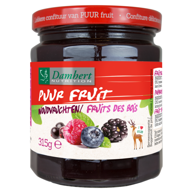 Damhert Confiture de fruits des bois Pur Fruit 315 g