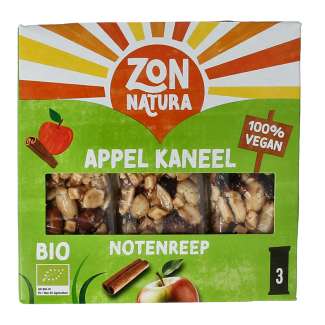 Organic Nut, Apple & Cinnamon Bar 25g - Pack of 3