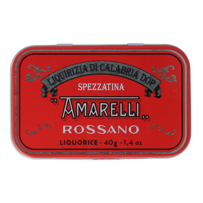 Liquirizia Amarelli Laurierdop Calabria in Scatolina, Pezzetti Piccoli, 40 Grammi